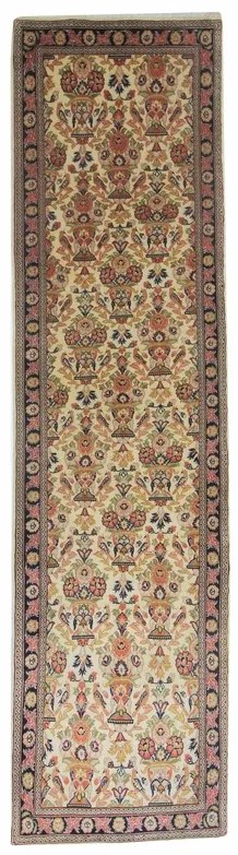 Ghom Tappeto 80 x 310 Beige (Iran) Annodato A Mano