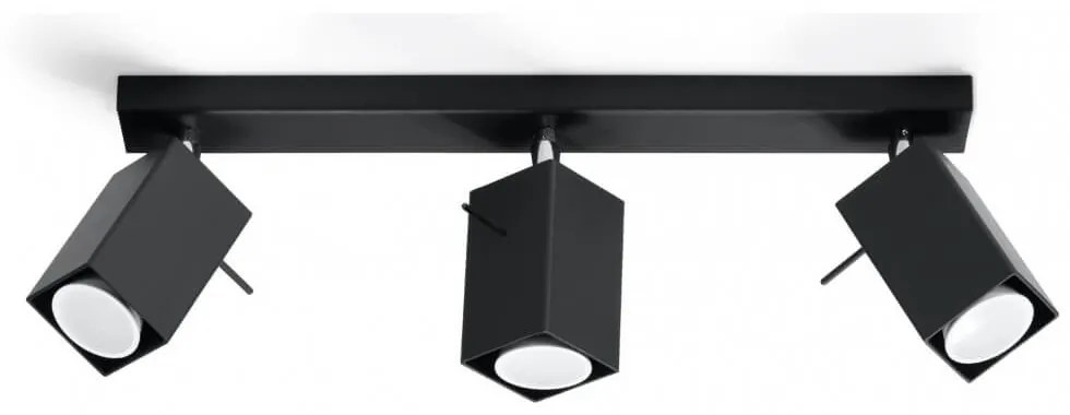 Plafoniera da Soffitto in Acciaio 3xGU10 MERIDA 3 Nera Orientabile Colore del corpo Nero