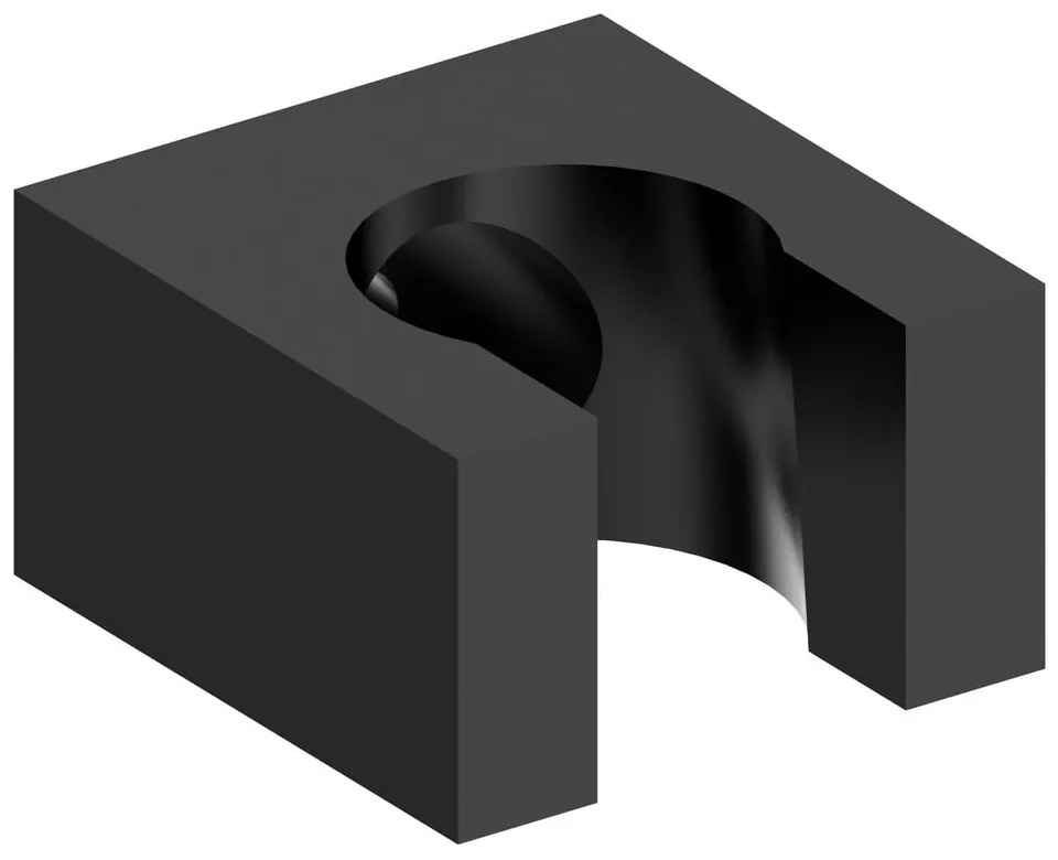 Supporto per soffione doccia in ottone nero opaco - Sapho