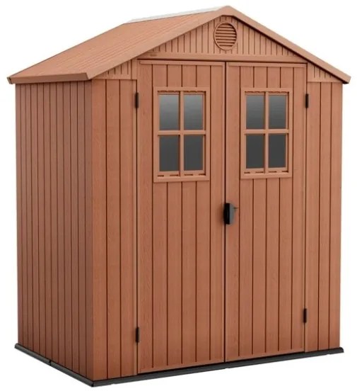 Casetta Da Giardino In Resina 190x122x221H Cm Darwin 6x4 Con Finestre Keter