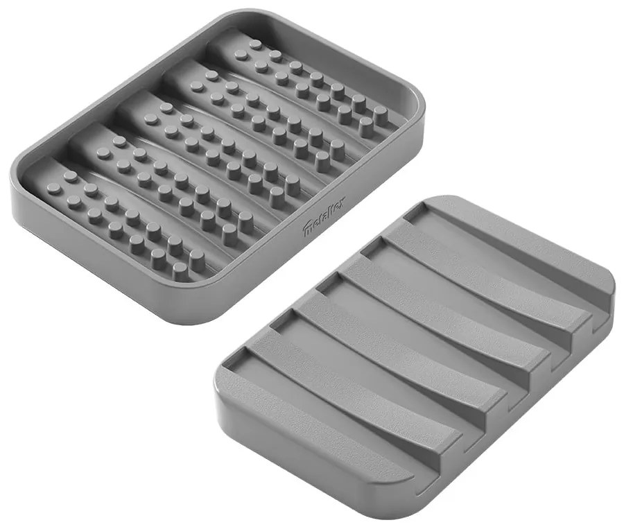 Portasaponetta grigio in plastica Gravity – Metaltex