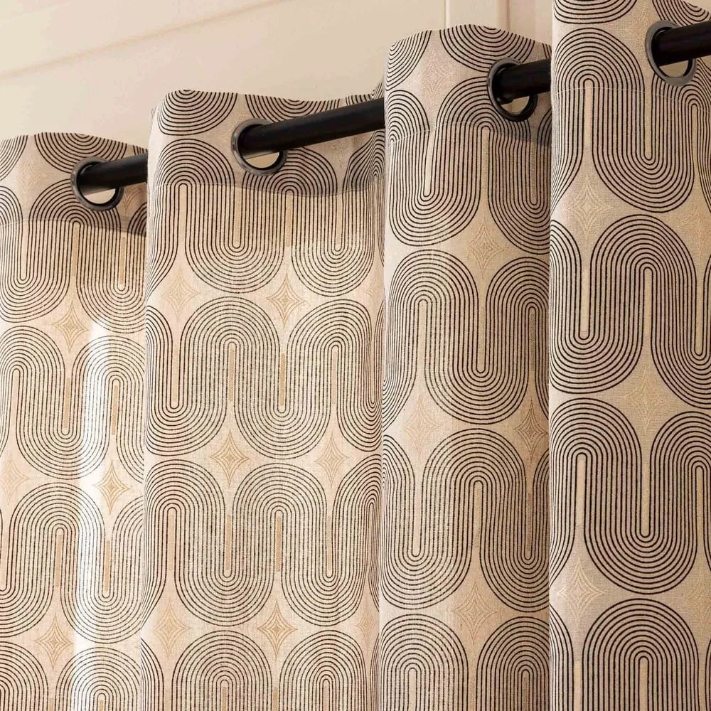 Tenda nera/beige 140x240 cm Ondine – douceur d'intérieur