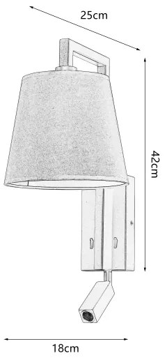 Brilagi - Applique a LED RAYA 1xE14/40W/230V + LED/3W lino/beige