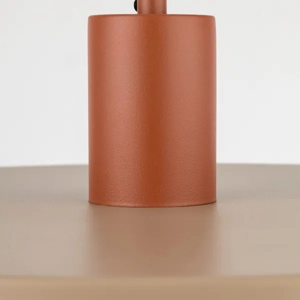 Lampadario a sospensione con filo SILA 1xE27/15W/230V diametro 40 cm beige/color mattone