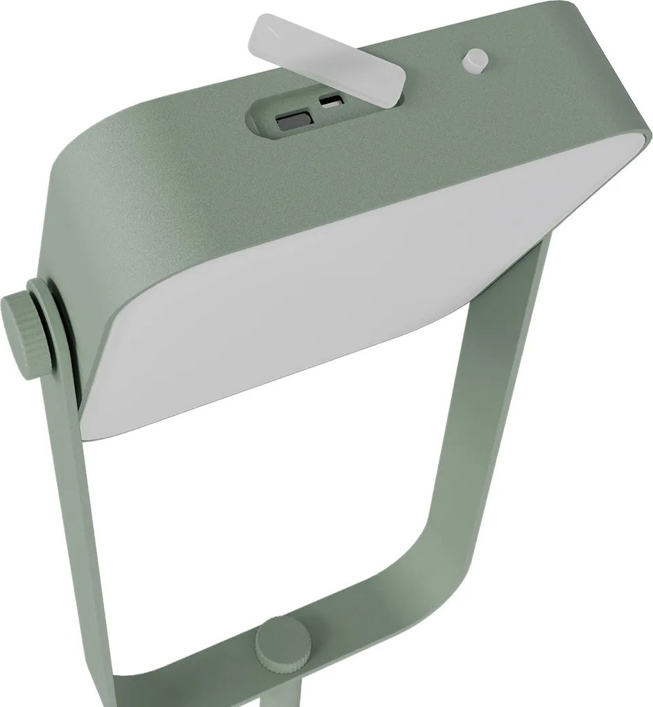 Piantana Solare in alluminio 120cm Ricaricabile USB-C - Verde Pastello Colore Bianco Naturale 4.000K