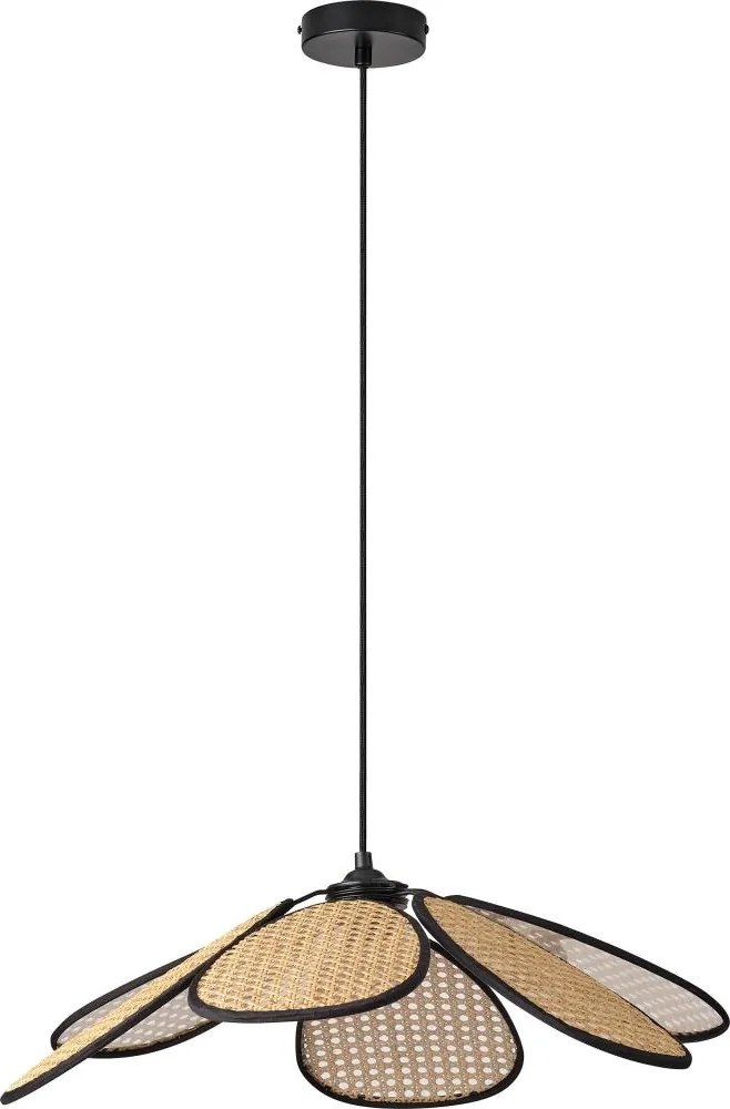Osram - Lampadario a sospensione con cavo DECOR RATTAN 1xE27/15W/230V Ø 58 cm beige/nero