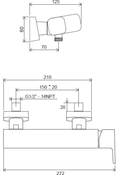 Ravak X070132 - Miscelatore per doccia FREE cromato lucido