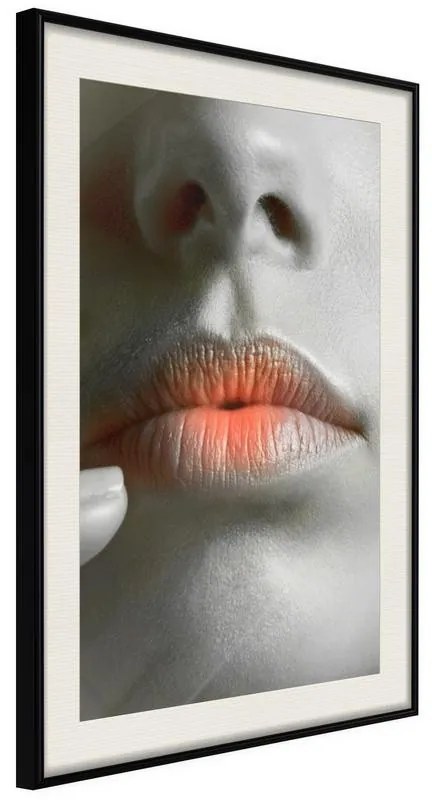 Poster  Ombre Lips  Cornice Quadri Cornice nera con pass-partout, Larghezza x Altezza Home decor 20x30