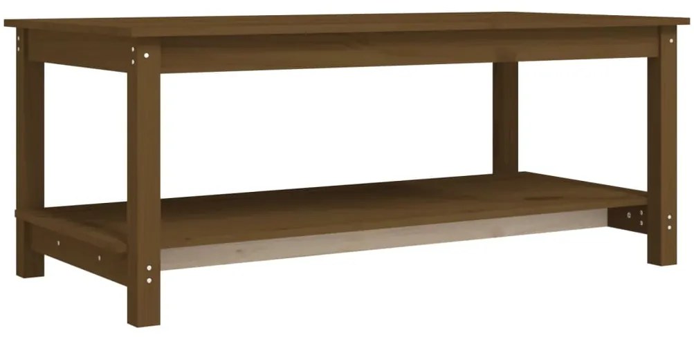 Tavolino da salotto miele 110x55x45 cm legno massello di pino