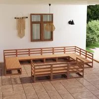 Set Divani da Giardino 13 pz in Legno Massello di Pino 3076232