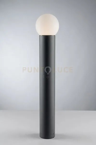 Paletto skittle antracite 1 luce attacco e27 ip54 65x15cm diffusore...