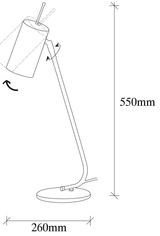 Lampada da tavolo nera/dorata con paralume in metallo (altezza totale 55 cm) Sivani – Opviq lights