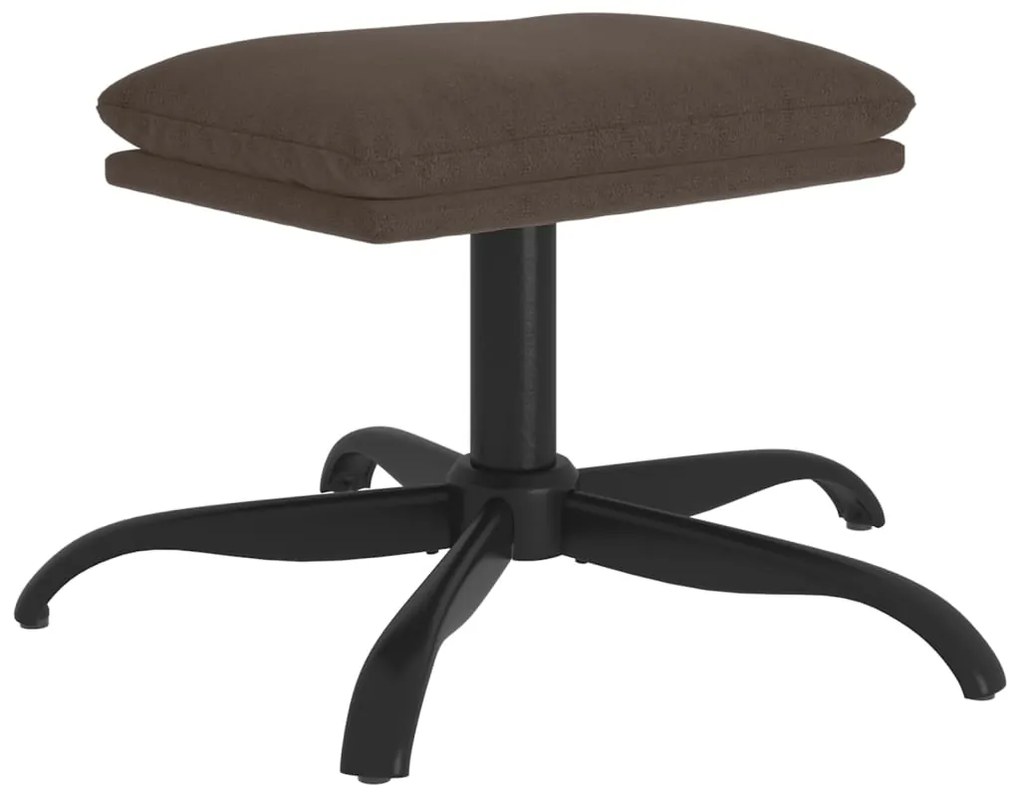 Poggiapiedi grigio scuro 60x60x36 cm in microfibra