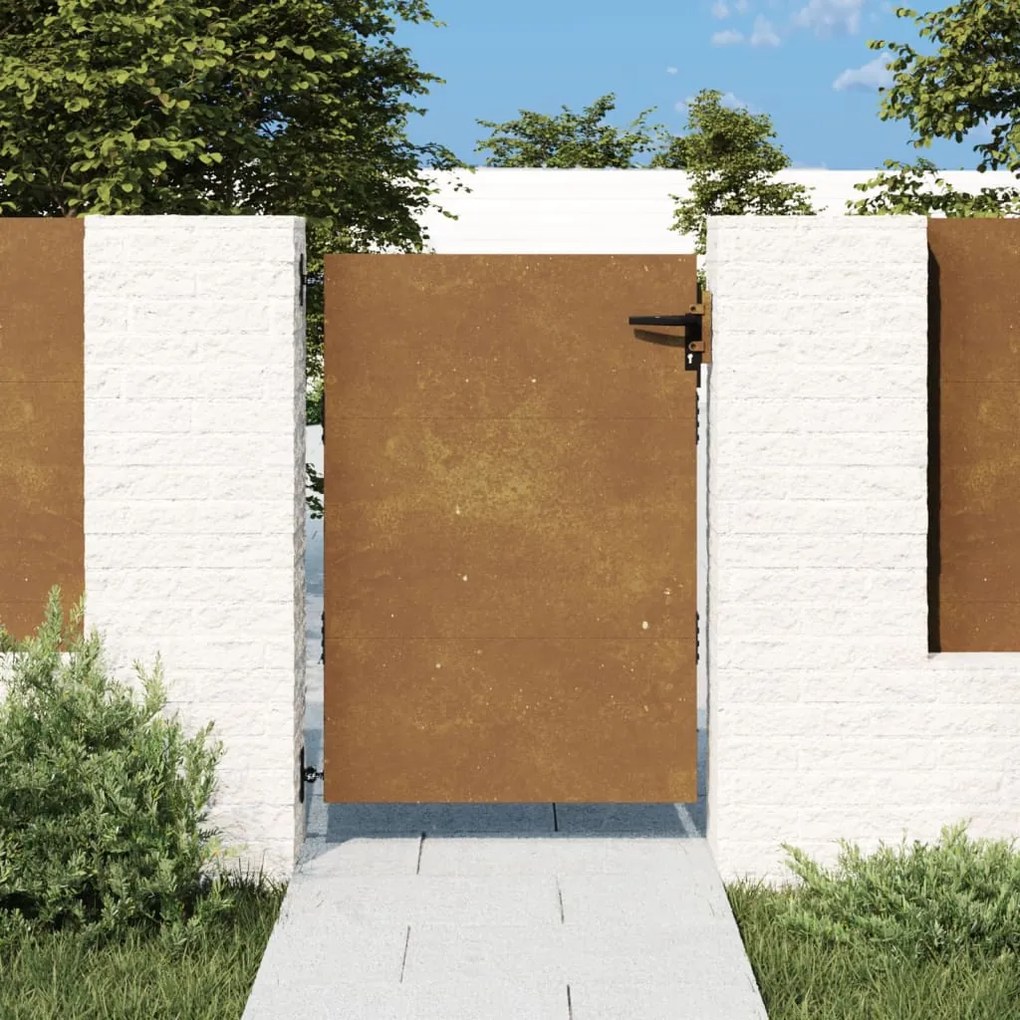 Cancello Da Giardino 85x150 Cm İn Acciaio Corten /