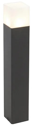 Lampada da esterno a stelo nera con paralume opalino bianco 50 cm - Denmark
