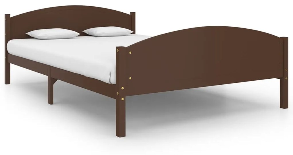 Giroletto marrone scuro in legno massello di pino 140x200 cm