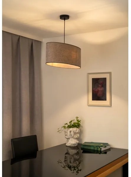 Duolla - Lampadario a sospensione con filo OVAL 1xE27/15W/230V marrone