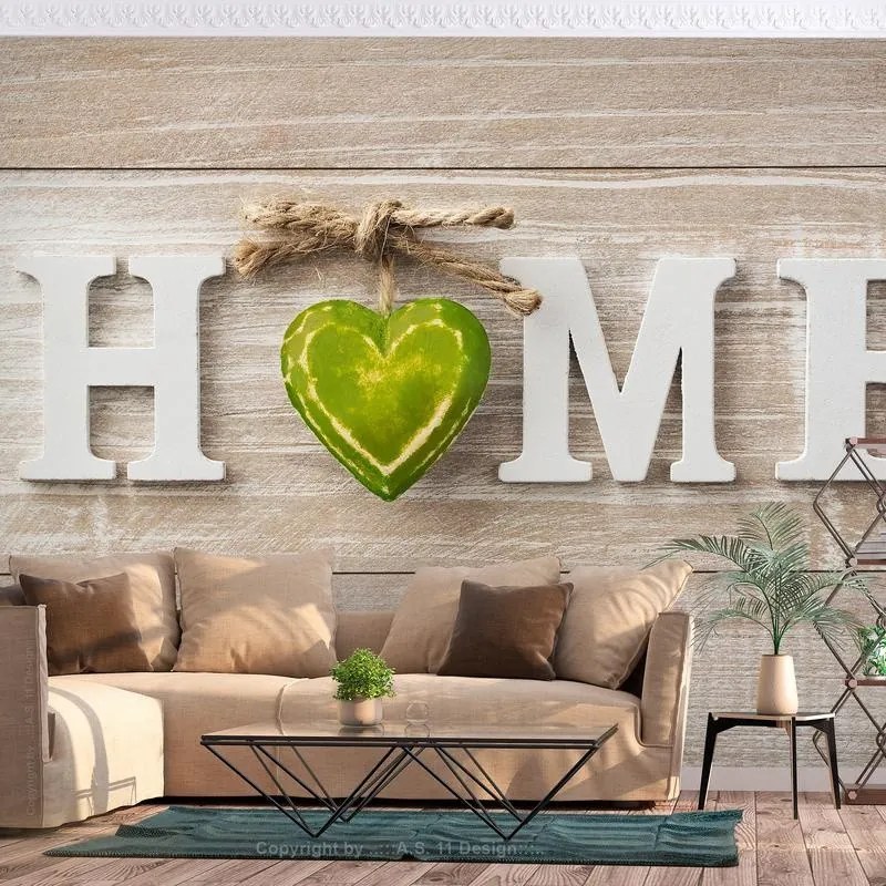 Fotomurale adesivo  Home Heart (Green)  Larghezza x Altezza Home decor 196x140