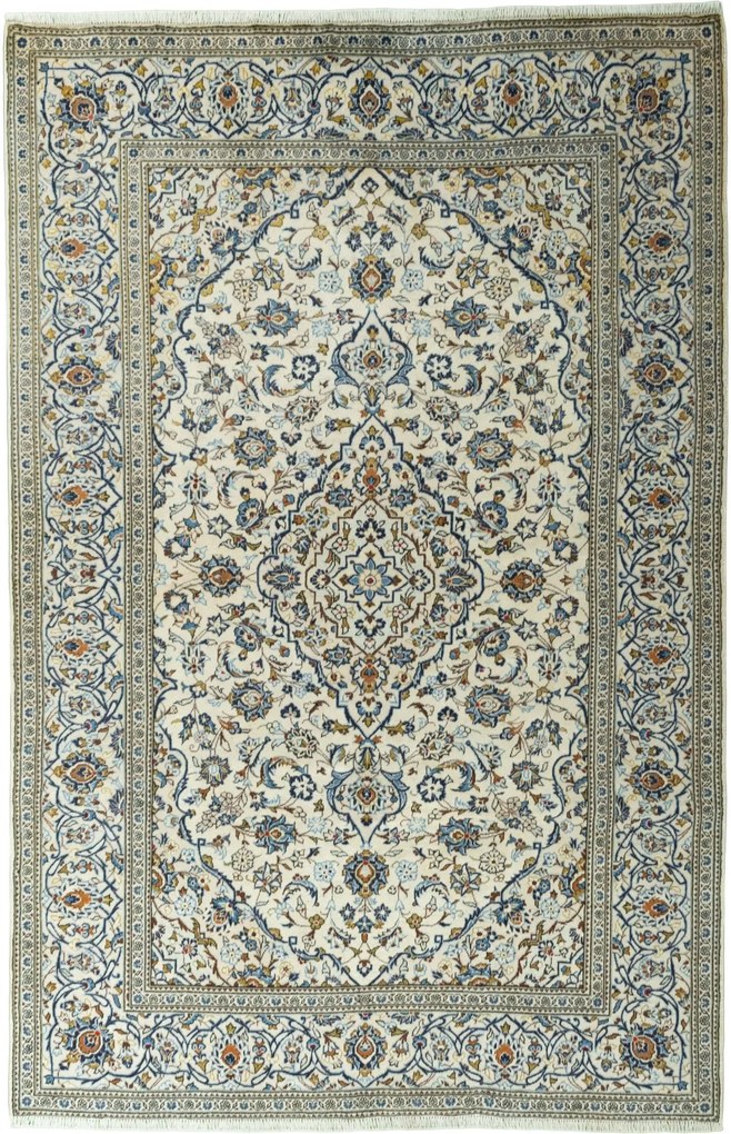 Kashan Tappeto 200 x 300 Beige (Iran) Annodato A Mano
