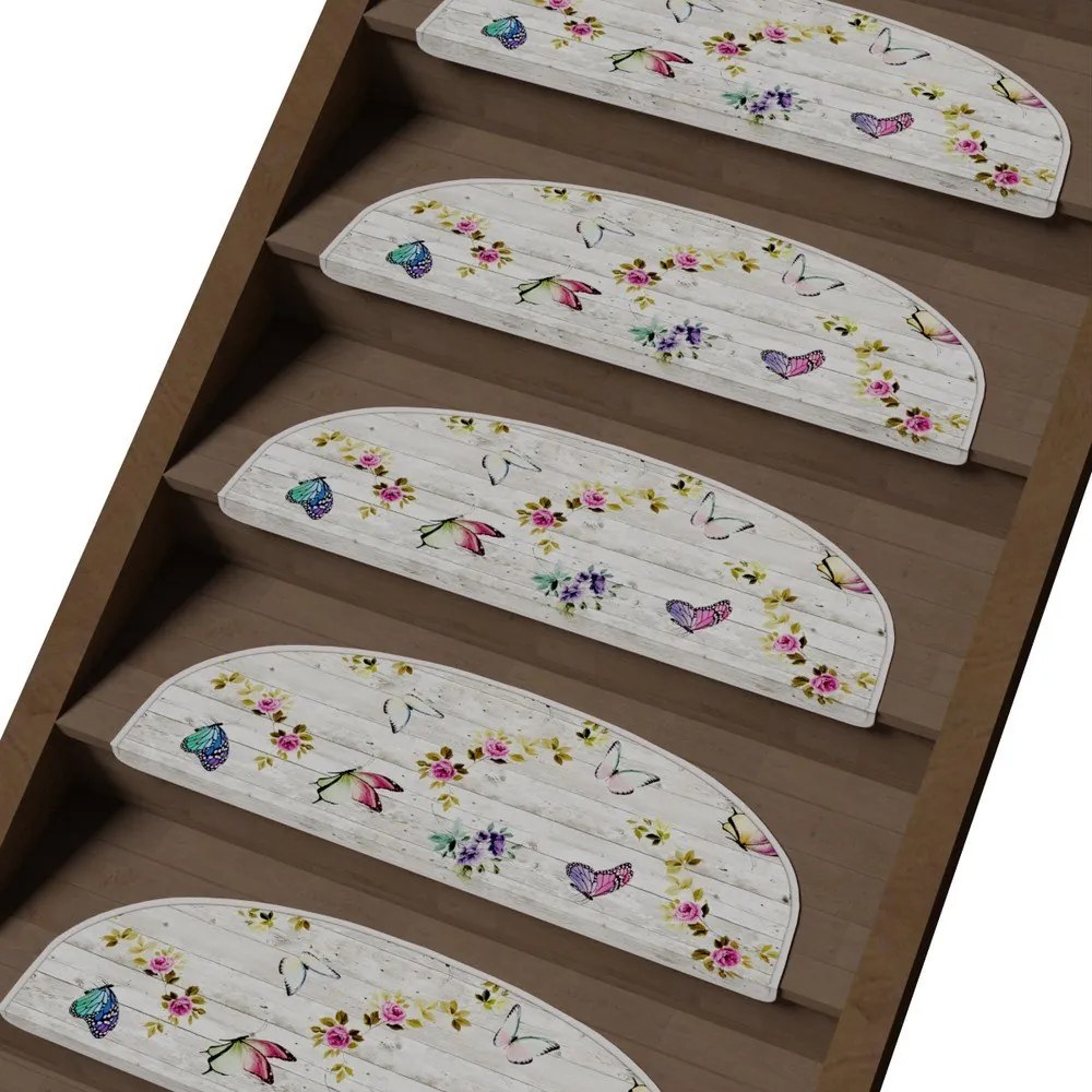 Gradini crema in set da 16 pezzi 20x65 cm Butterfly Life - Vitaus