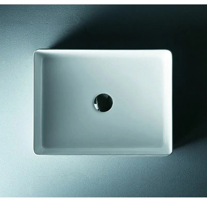 Kamalu - lavabo bagno appoggio 47cm design moderno ceramica modello litos-0003