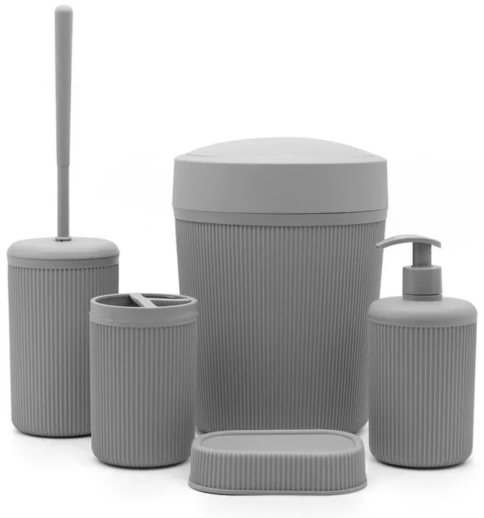 Scopino bagno da appoggio grigio in plastica Ring