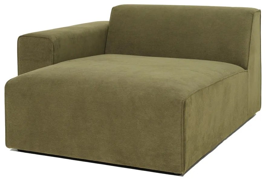 Modulo divano in velluto a coste verde (angolo sinistro) Sting - Scandic