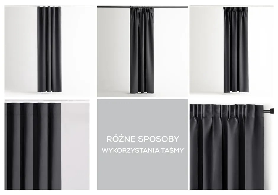 Tenda parzialmente oscurante grigio scuro 140x245 cm Kierra – Restilo