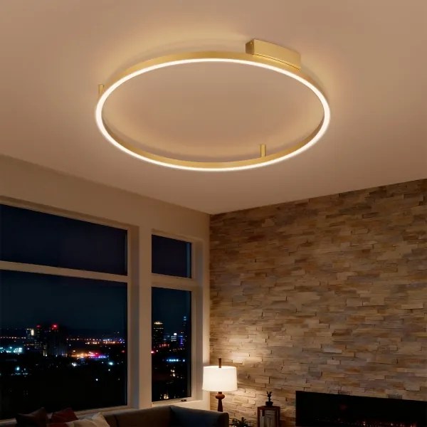 Brilagi - Lampada LED dimmerabile PORTOFINO LED/60W/230V Ø 80 cm oro + telecomando