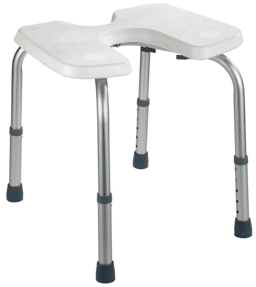 WENKO 206051100-Sgabello SECURA 46x53,5 cm bianco/argento