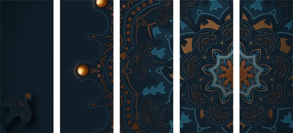 Quadri 5 pezzi – Mandala di lusso