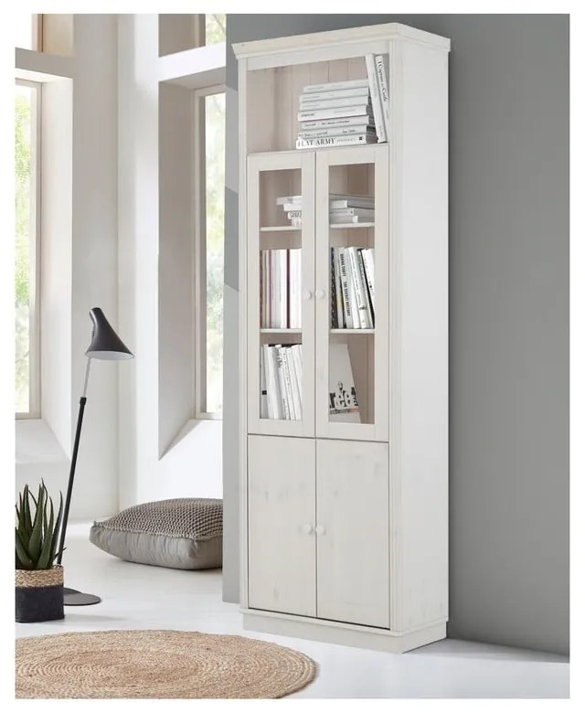 Vetrina in legno di pino bianco 74x223 cm Anita - Støraa