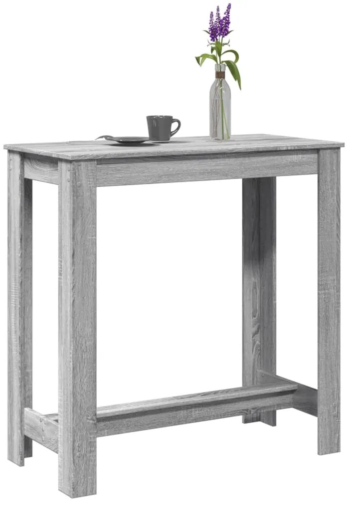 Tavolo Da Bar Grigio Sonoma 102x50x103,5cm İn Legno Multistrato /
