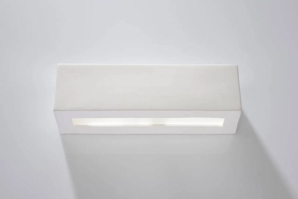 Applique da Parete in Gesso-Ceramico VEGA E27 Pitturabile da Interno
