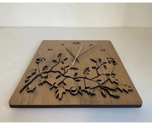 Li-Go 5499/DUB2 - Orologio da parete 1xAA 40x40 cm rovere