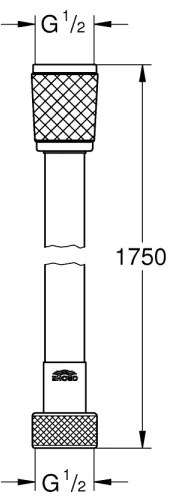 GROHE 28742002 - Flessibile per doccia VITALIOFLEX TREND 1750 mm