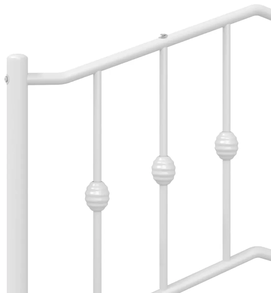 Testiera in metallo bianco 140 cm