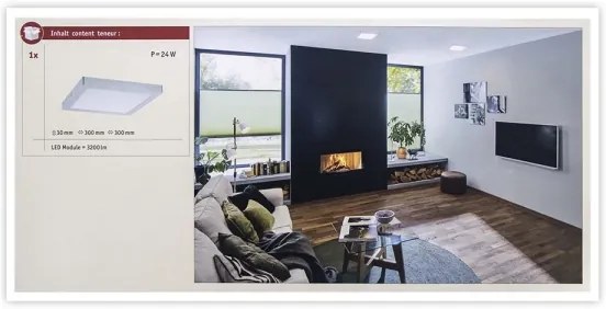 Paulmann 71024 - LED/22W Plafoniera ABIA 230V cromo opaco