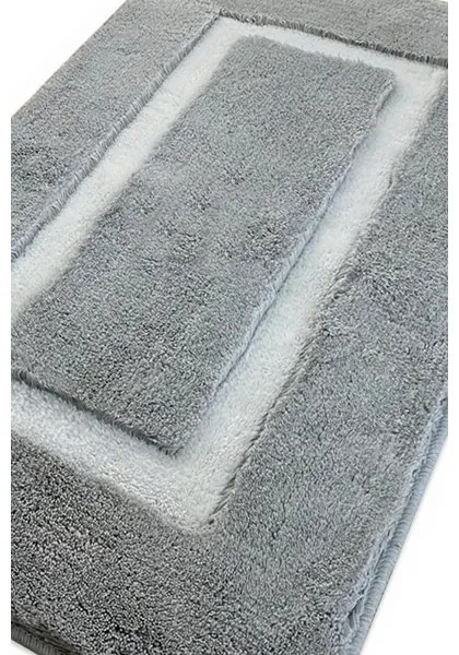 SET 2x Tappeto da bagno 60/100 cm grigio