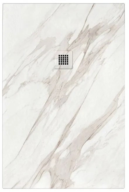 Piatto doccia in pietra SolidStone alto 2.8cm marmo bianco calacatta 80x120