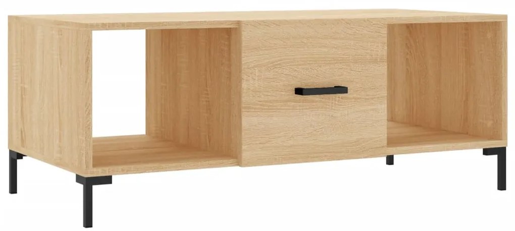 Tavolino da salotto rovere sonoma 102x50x40cm legno multistrato