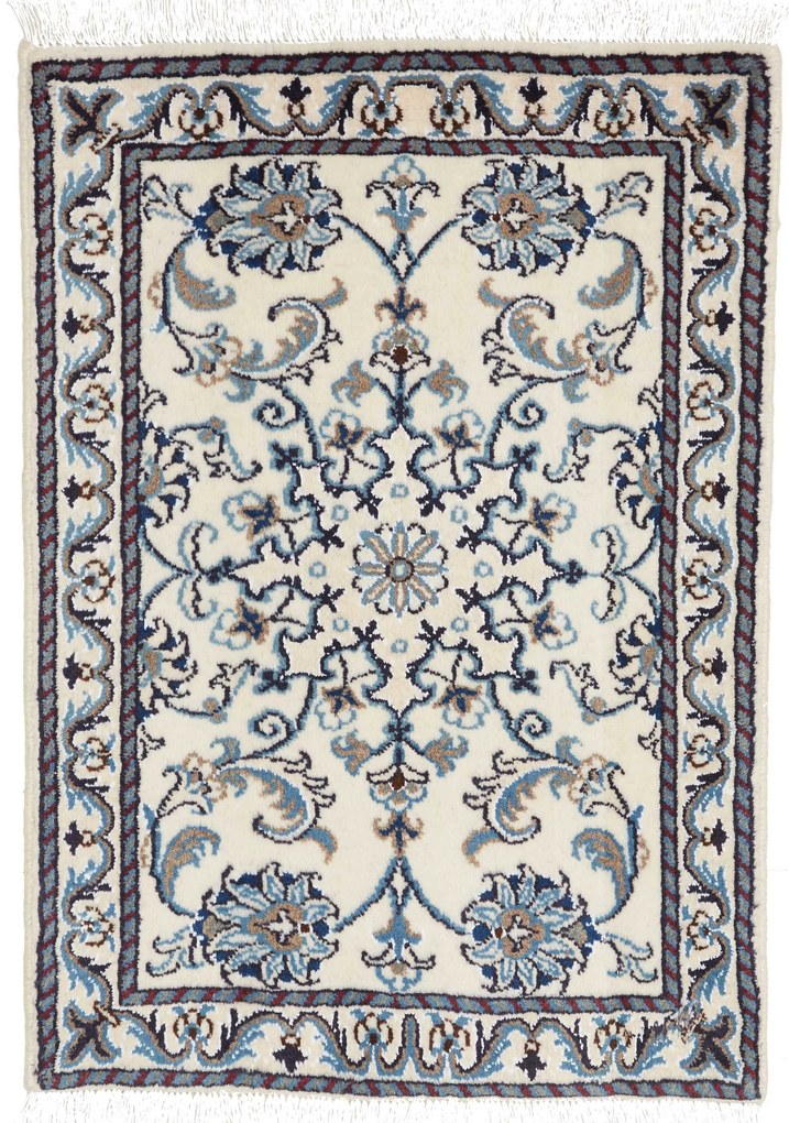 Nain Tappeto 90x60 Beige (Iran) Annodato A Mano