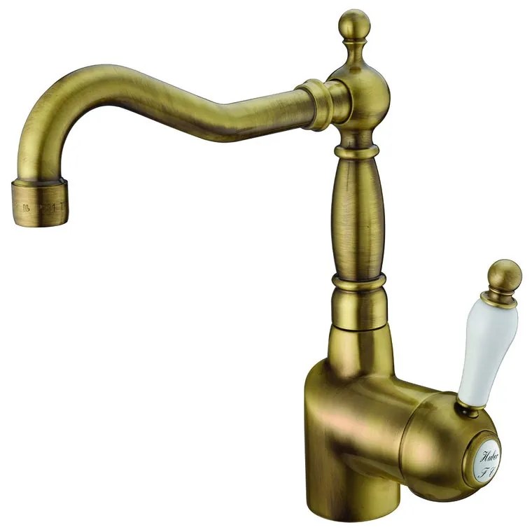 Rubinetto per lavabo OXFORD bronzo satinato HUBER H 26 cm