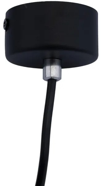 Lampadario a sospensione con filo KARADON 1xGU10/30W/230V 17 cm nero