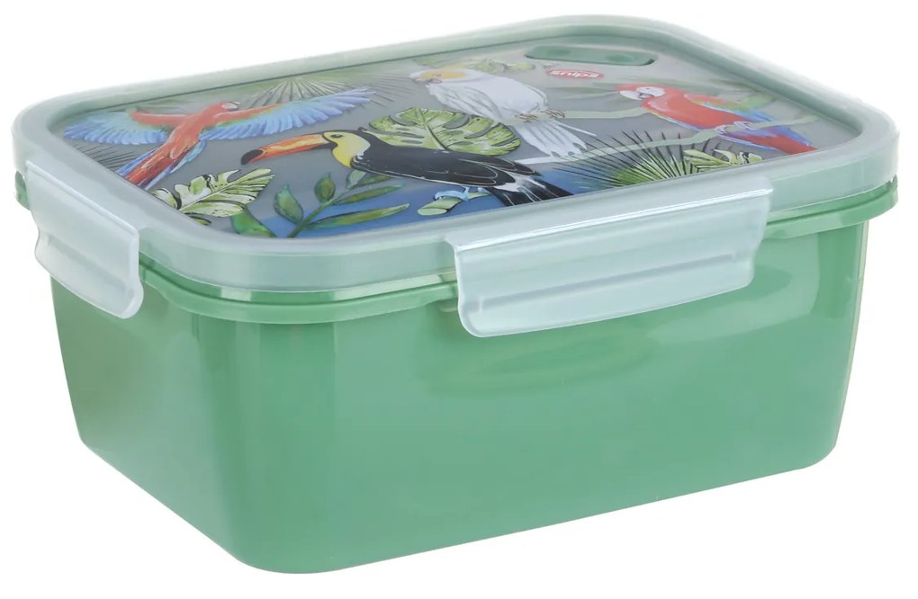 Lunch box 1,5 L con posate Snipslock pappagalli Snips