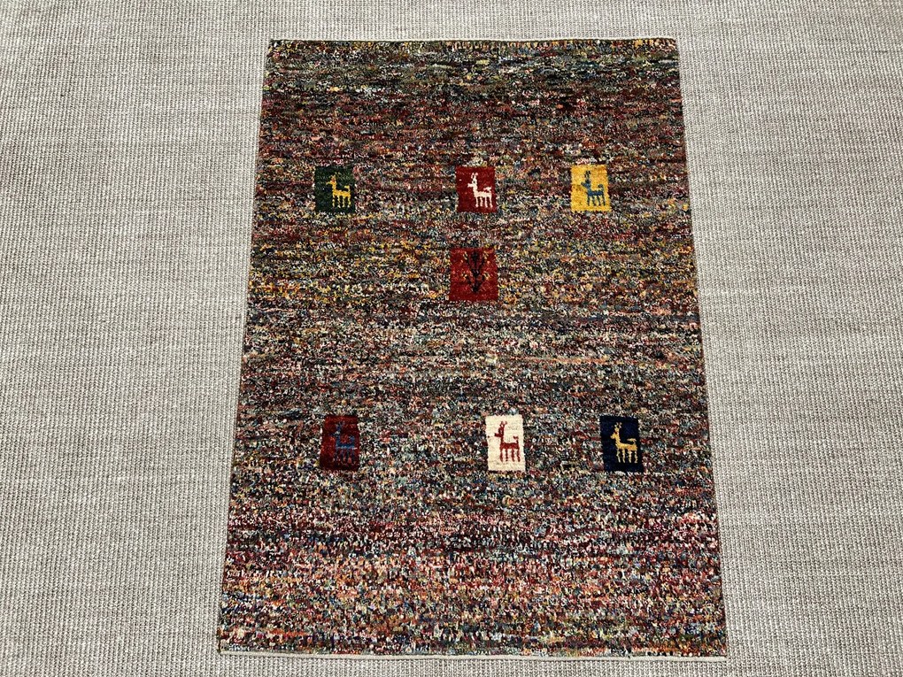 Gabbeh Tappeto 110x80 (Iran) Annodato A Mano
