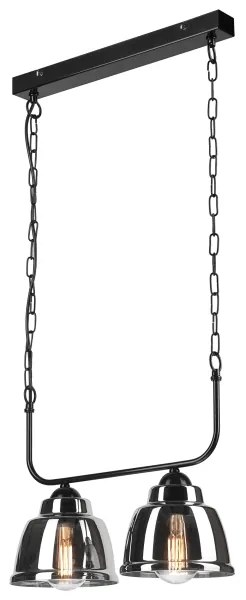 Lampadario a sospensione con catena MARIO 2xE27/60W/230V cromo