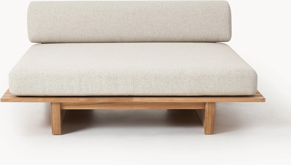 Letto da giardino in legno di teak doppio Eiko