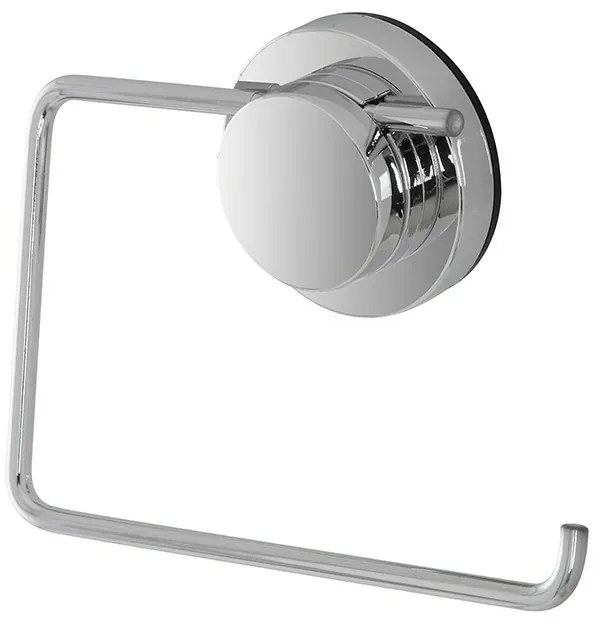Porta rotolo a parete con ventosa in acciaio cromo serie Dinamik