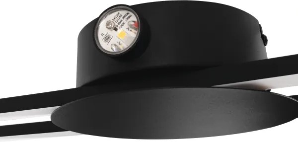 Eglo 902123 - Applique LED da parete VENTICELLO LED/20W/230V + LED/0,91W nero